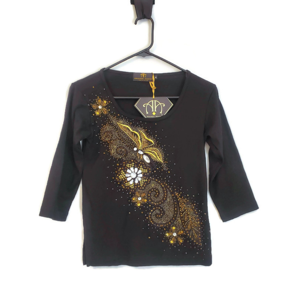 NWT Amanda Adams Couture Women's Top Size S